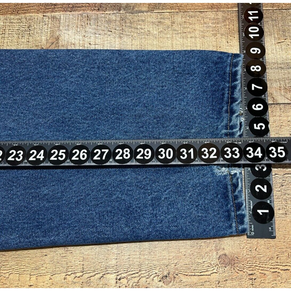 *Carhartt Jeans Mens 36X34 Blue Carpenter Actual 34X33 Relaxed Fit Straight Leg - Picture 7 of 10